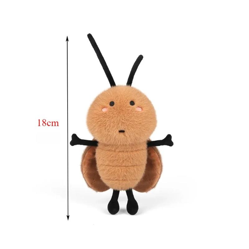 Cockroach Stuffed Animal 18cm Plush Cockroach Soft Stuffed Animal  Brown Plush Toy Doll for Birthday Party Gifts Baby Home Decor