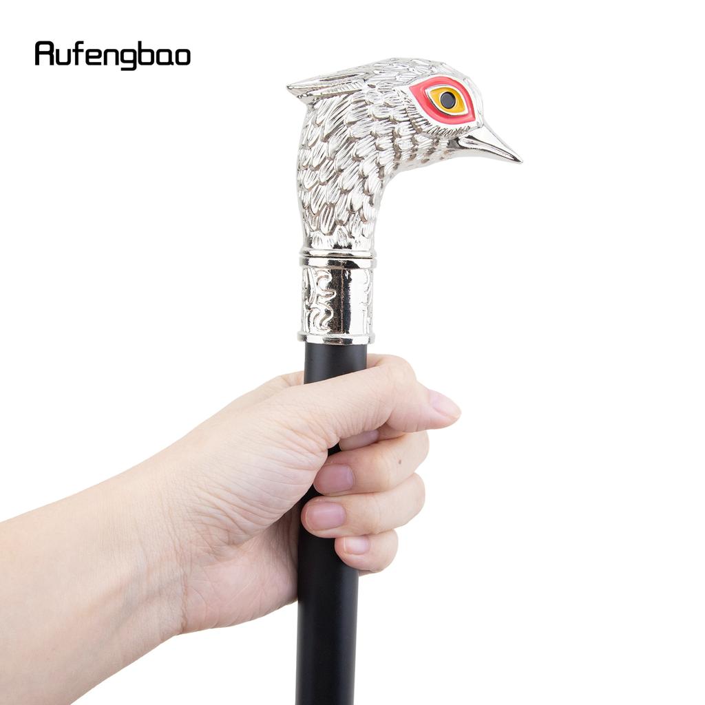 White Bird Head Red Eye Animal Fashion Walking Stick Decorative Cospaly Vintage Party Fashionable Walking Cane Crosier 93cm