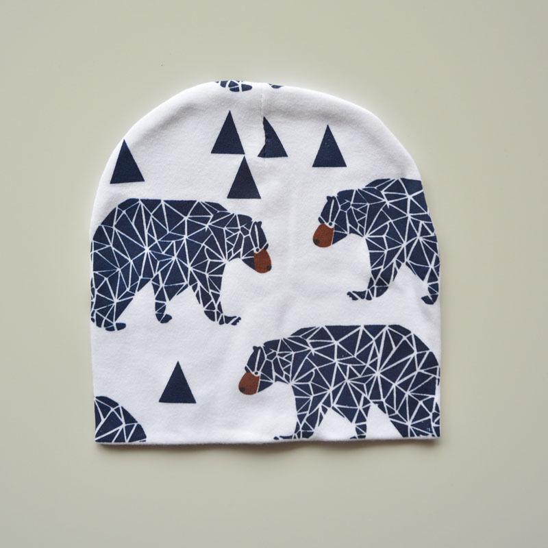 Newborn Baby Cotton Printed Beanie Hat for Infants & Young Children-Warm Unisex