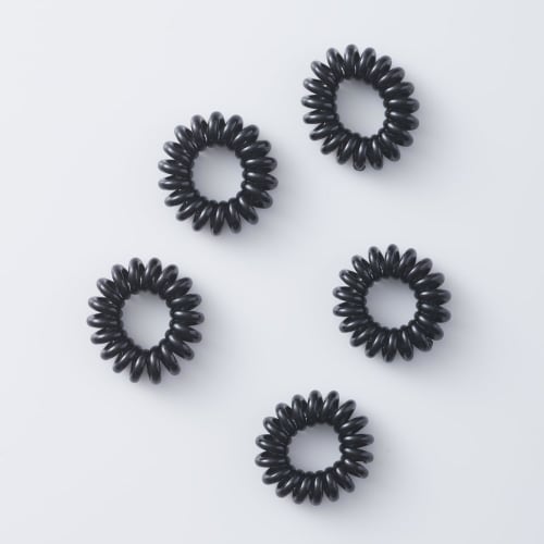 kai hair goods spring hair ties black 5p ha3050