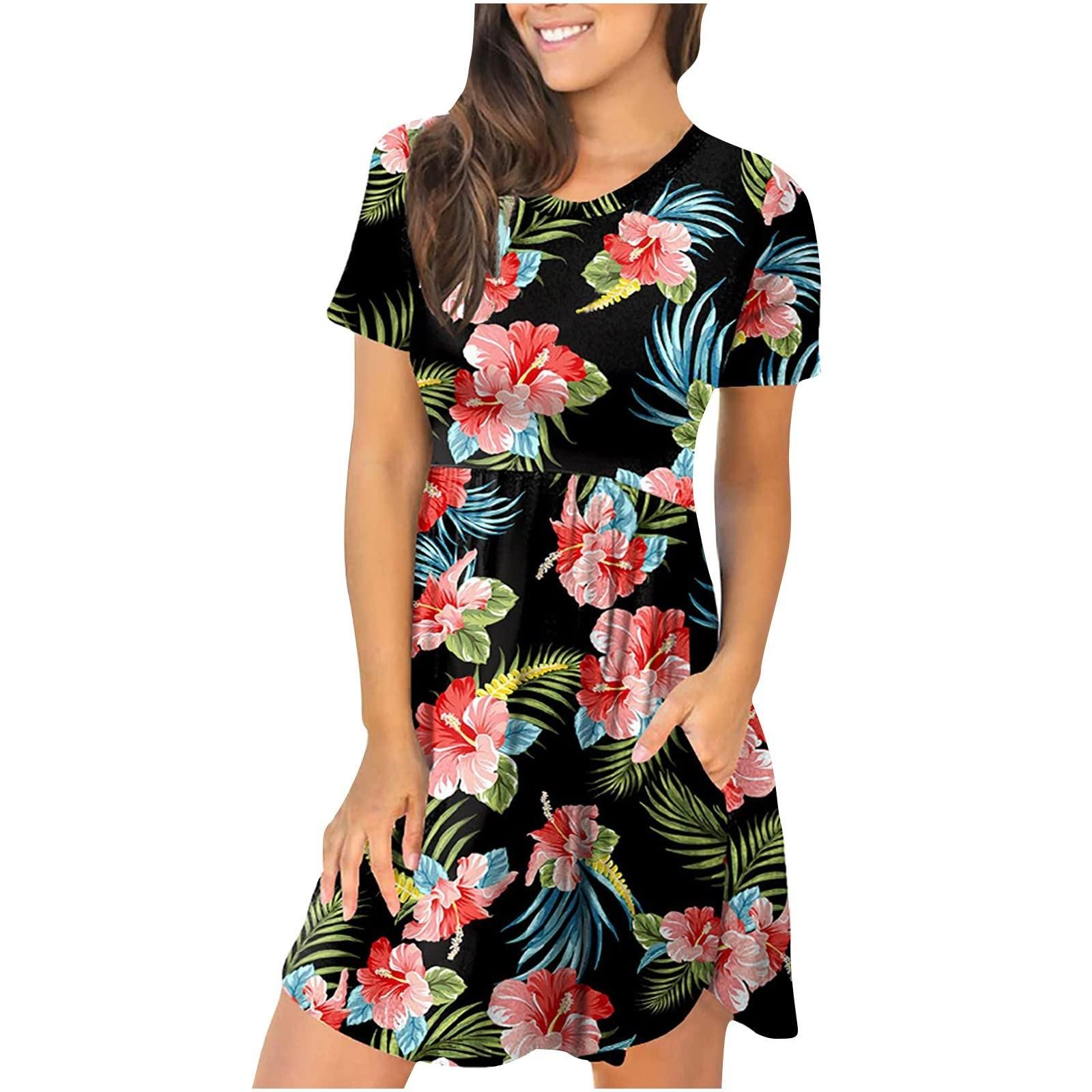 

Модний жіночий літній пуловер із принтом із коротким рукавом і плісированою кишенею XXL чорний