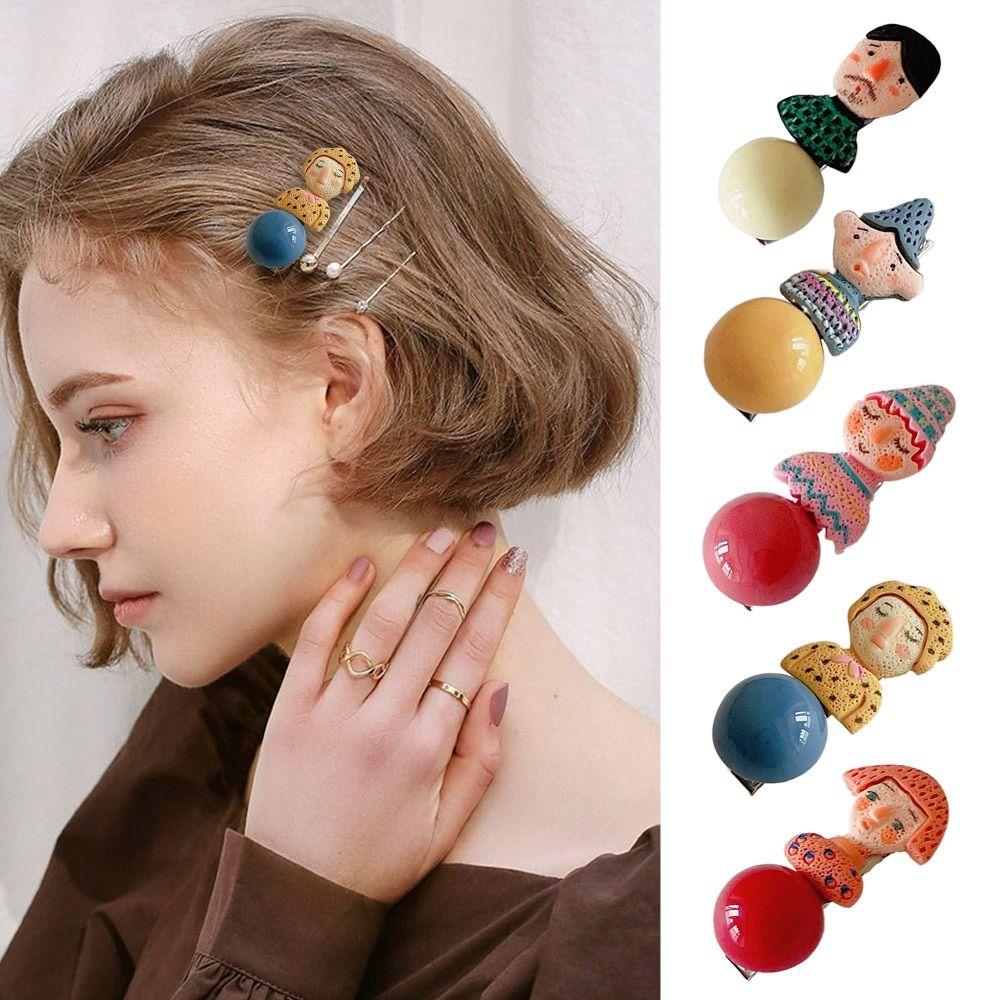 

Korean Style Hair Clips Cartoon Character Hairpins Lightweight Bangs Clip