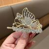 Butterfly Shape Hair Clip with Rhinestone Decoration Metal Alloy Hairpin for Women Girls Hair Accessories Hair Styling Tool