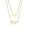 Fashion Stainless Steel Jewelry Heart and Name Pendant Necklace Custom Name Necklaces Set for Women Girls for Friend Gifts
