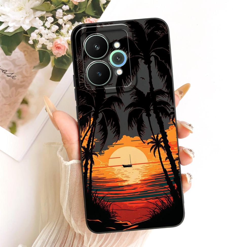 Cover For Realme 15 Pro Casing RMX5101 Silicone Luxury Fashion Flowers Kawaii Cute Painted Shockproof Phone Case