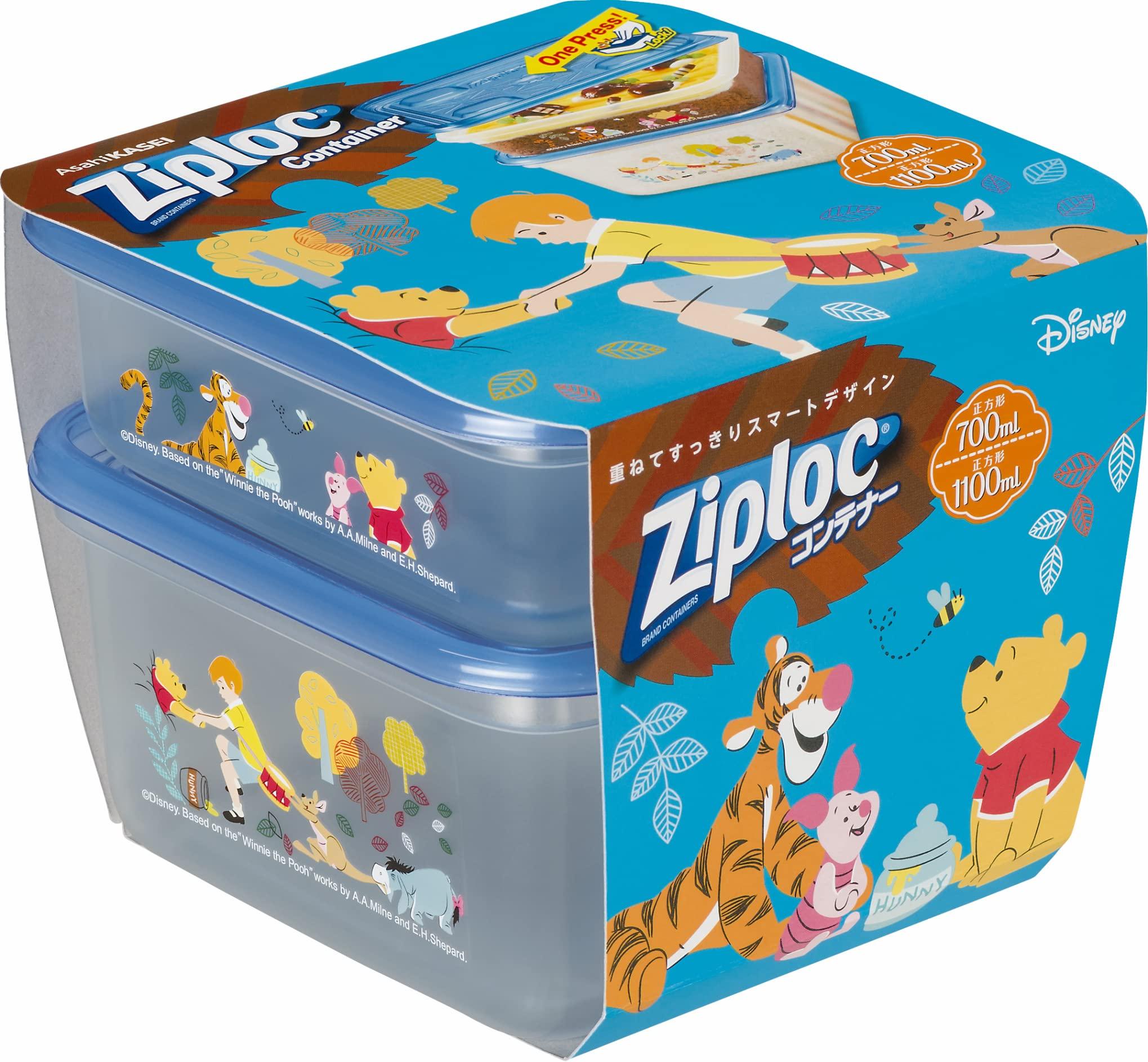 

Ziploc Containers, Square, 700ml & 1100ml, 1 each, Winnie the Pooh, 2022