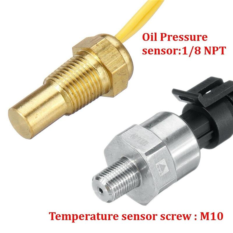 3 In1 LCD Car Digital Gauge Voltmeter/Oil Pressure/Water Temp 12-24V Universal-A87Q