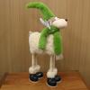 Christmas Decor Plush Doll With Green Scarf For Holiday Window Display