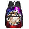 Baseball-Muster Quadratische Fronttasche Rucksack für Jungen und Mädchen Beste Geschenke 2D Flache Cartoon Schultaschen für Kinder