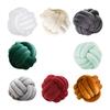Coussin Boule de Nœuds Rond Oreiller Nœud Rond Oreillers Boule de Nœuds Douce Rond Tissé à la Main pour Chambre à Coucher Canapé 8,66 Pouces