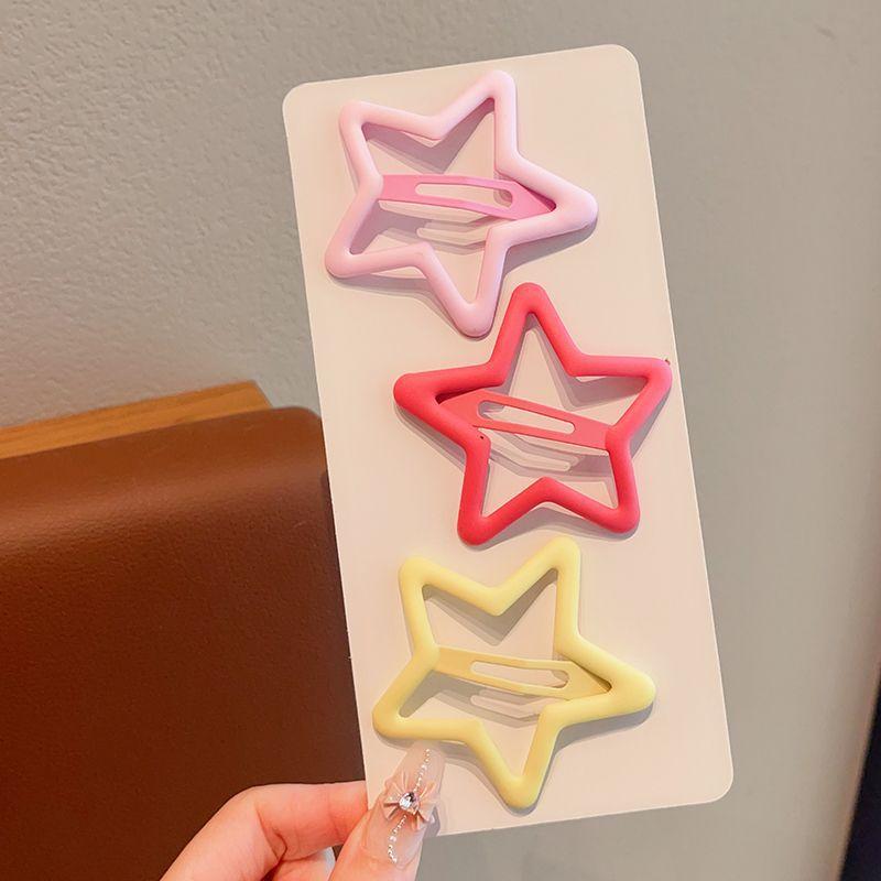3Pcs Children'S Pentagram Broken Hair Clip, Girls' Hair Without Injury Side Bangs Clip, Versatile Headpiece Hair Clip On The Back Of The Head