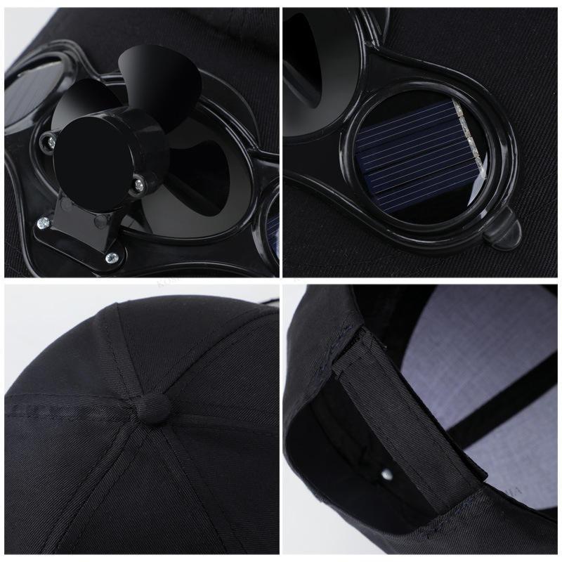 Summer Men Women Sport Outdoor Sun Protection Baseball Hat Cap with Solar Sun Power Cooling Fan Cool Casual Sun Visor Cap