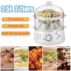 2.5L 50HZ 650W Multifunctional Timing Electric Boilers 2-Layer Rapid Egg Cooker Steamer Egg Electric Steamer