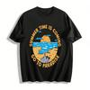 Summer Time Is Coming Go To Paradise Scenic Print Tee Pure Cotton T-shirt