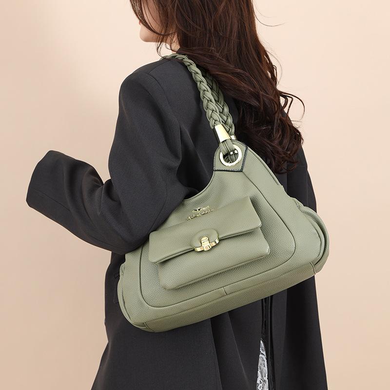 New Style Stitching Handbag Large Capacity Bag Messenger Bag Women's High-end Fashion All-match Tote Bag