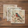 Cleaning Cloth Reusable Kitchen Dish Towels Eco-friendly Microfiber Bird Flowers Print Dishcloths Lint Free Washable Duster Rags Tea Towels 9*7inch