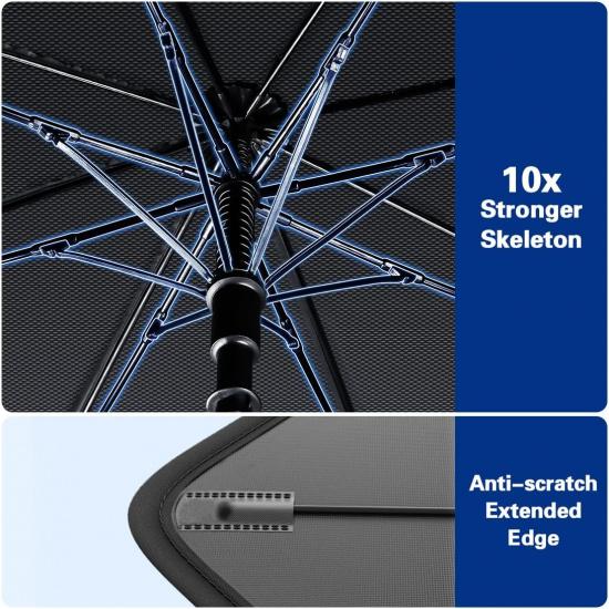 2025 Windshield Sun Shade Umbrella, Foldable Car Umbrella Sunshade With UV Block Car Front Window (Heat Ulation Protection) For Auto Windshield
