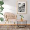 Molto Chair, Beige, Gold Legs