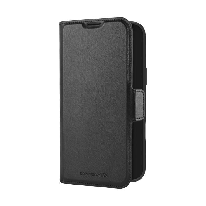 Étui folio - dbramante1928 - iphone 16 pro max - cuir noir - fonction stand - emplacements de cartes