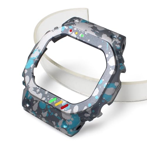 Herren Metall-Uhrenarmband mit Gehäuse, Kompatibel mit Casio und G-SHOCK Uhren DW-5600, GW-B5600, GB-5600, GWX-5600, GW/DW-5000, DW-5025, 5030, und