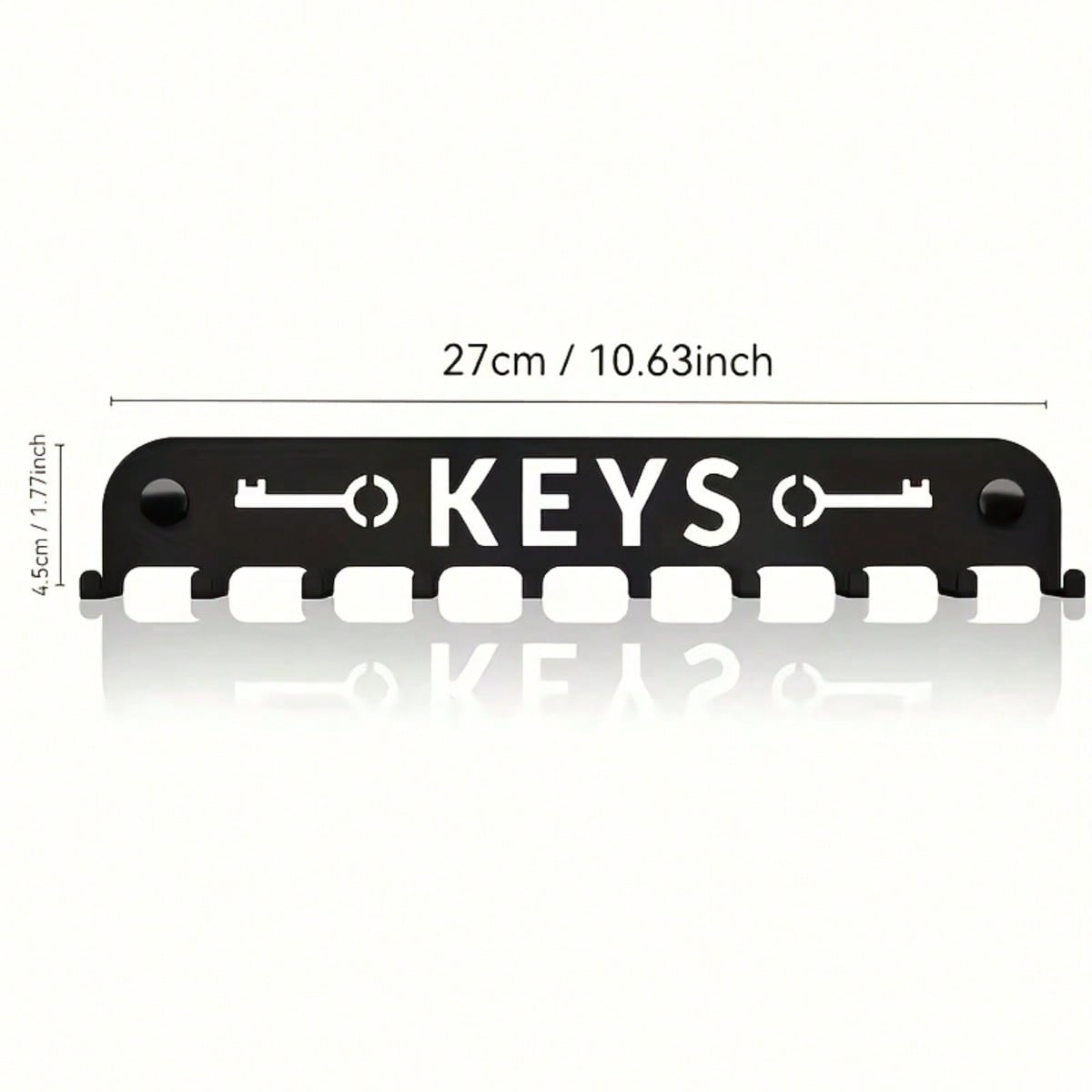 

Heavy Duty Modern Black Metal Wall Hook Key Holder Space Saving Vertical Organizer for Entryway Bathroom Easy Screw Mount
