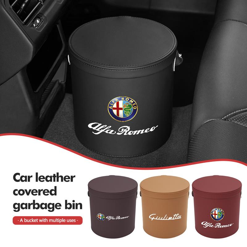 Pro Alfa Romeo Pro Alfa Romeo Kožený Autokoš Přenosný Odpadkový Koš Box na Odpadky Organizér Příslušenství 159 Giulietta 156 147 G