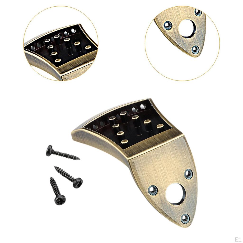 Metal Triangle Mandolin Tailpiece Part for 8 String Guitar Easy To Install Replace