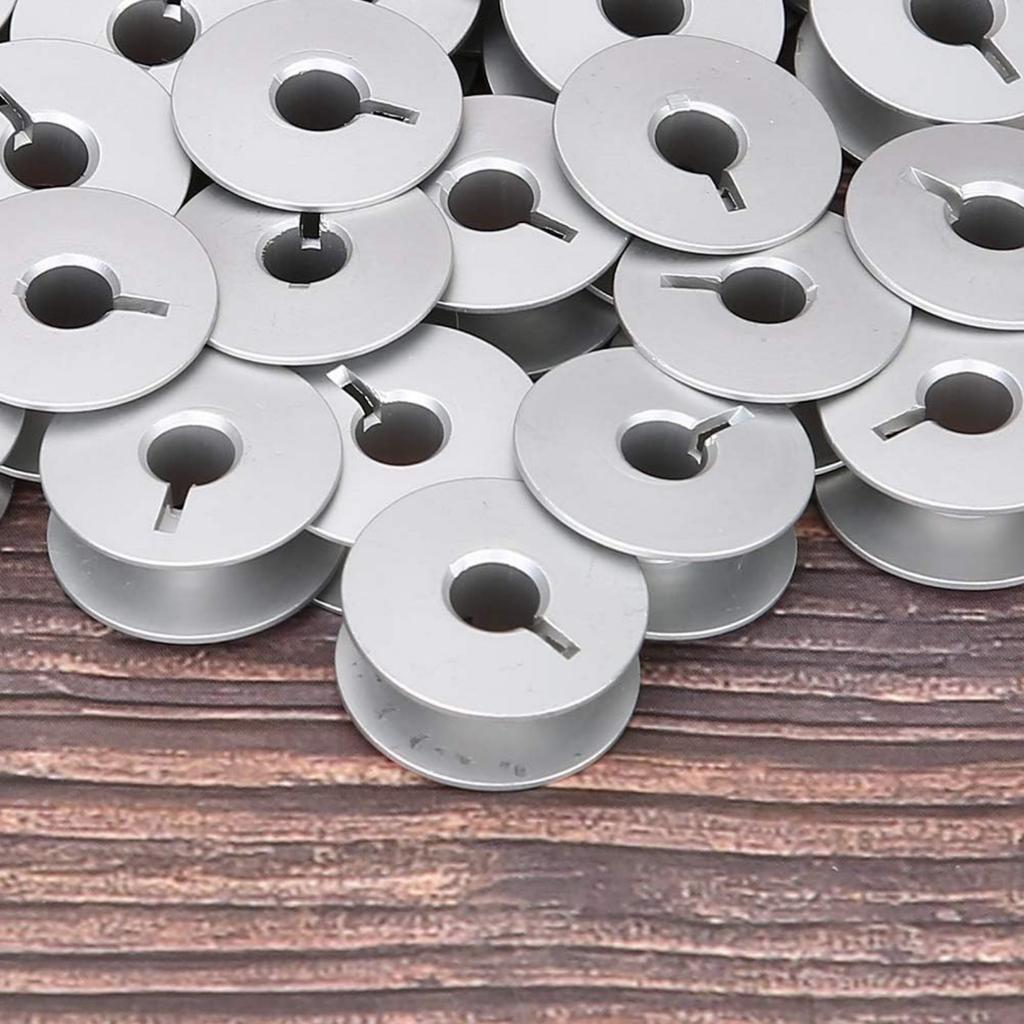 100Pieces Aluminum Bobbins Sewing Machine Coil Roller Sewing Machine Tailoring Part for Industrial Sewing Machines