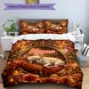 3PC Custom Name "Floral Frame Dog" Bedding Set Printed  Bedding Set Duvet Cover Closure Includes 1 Duvet Cover & 27 Pillowcases for Bedroom
