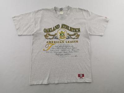 Oakland Athletics Shirt Vintage 90s Oakland Athletics By Nutmeg Made In USA MLB Tee T Shirt Size XL