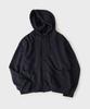 Hooves Heavy Cotton Oversized Button Zip Hoodie [Navy]