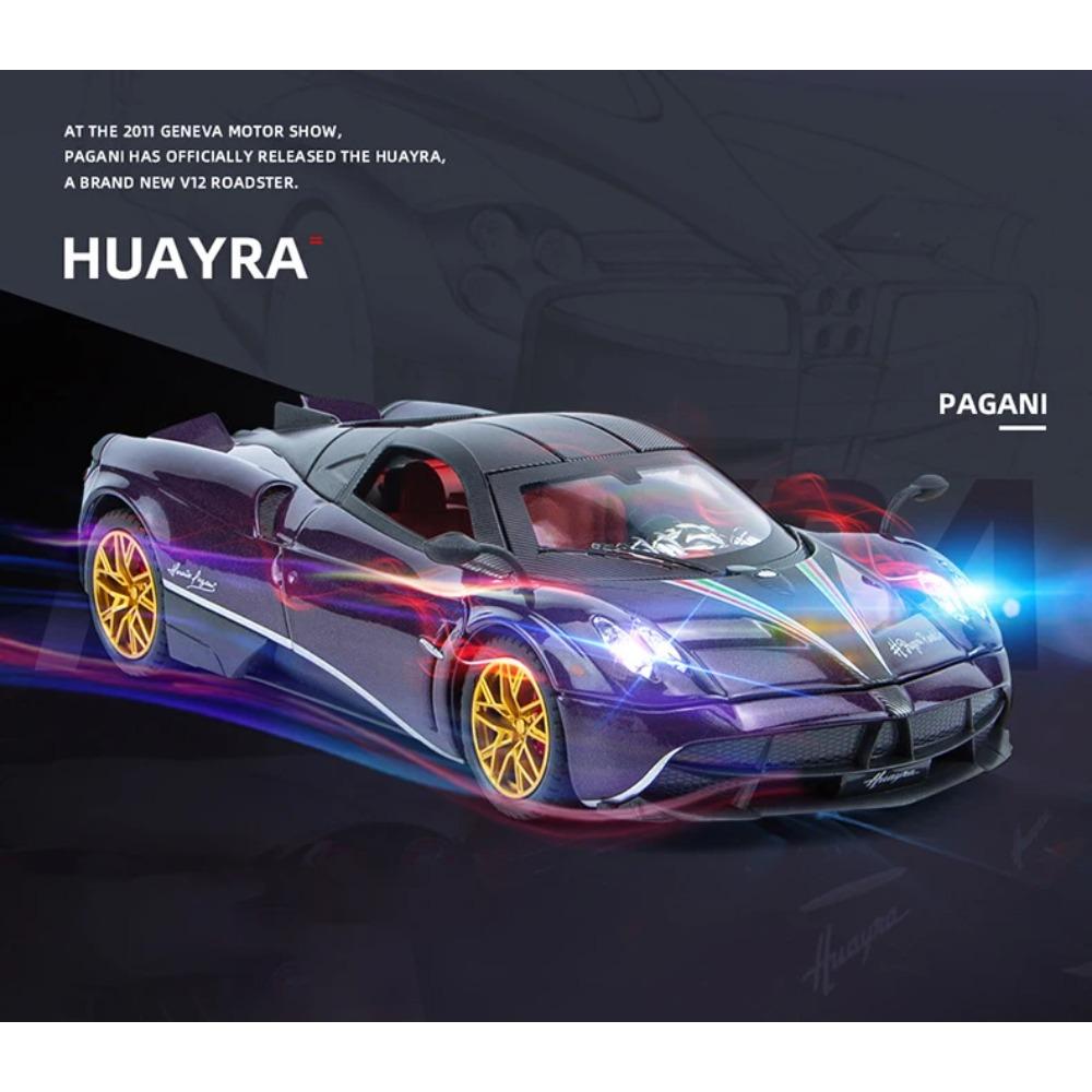 1/24 Pagani Huayra Dinastia Supercar Alloy Car Die-casting Model Sound and Light Car Model Toy Collection Children Gift