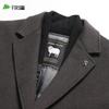 FIRS Men's Wool Blend Double-Faced Mid-Length Coat with Removable Goose Down Liner