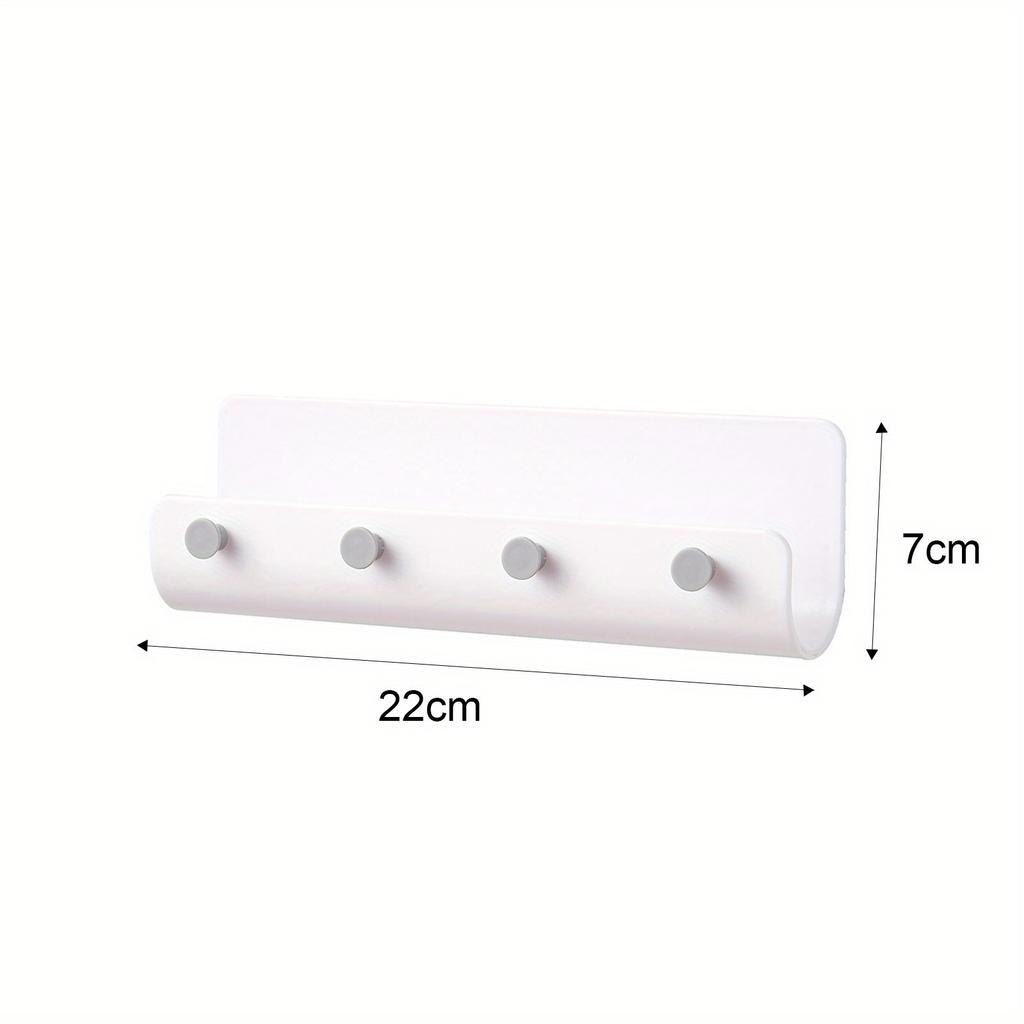 Adhesive Hanging Key Holder Wall Mounted Kitchen Drying Rack Durable No Drilling Storage Container for Bracelet Phone Mails