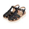 Women Basic Fisherman Chunky Sandals Leather 5cm 2colors Bbj428