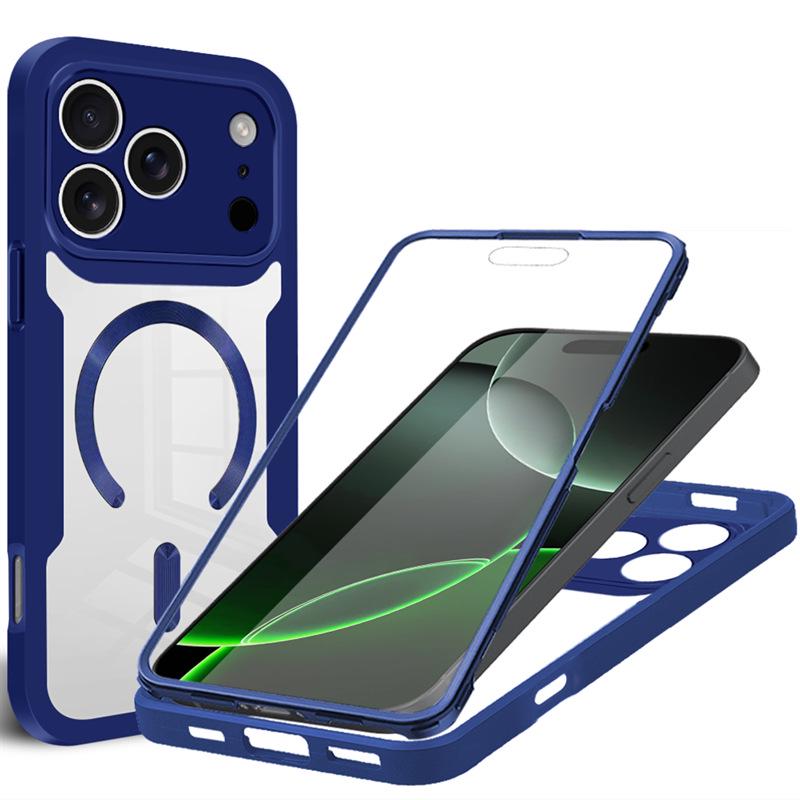 Full Cover Magnetic Case for iPhone 17 Pro Max - Compatible with Models 13-17, Transparent Design iPhone 15