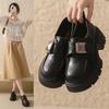 Fashion 2025 New Fashion Shoes Woman Flats Autumn British Style Oxfords Round Toe Platform Loafers with Fur All-Match Casual Female