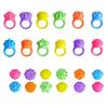 6Pcs Colorful Rotating Spinner Ring Sensory Texture Toy For Children Soft Silicone Color Cognition Toy For Relaxation