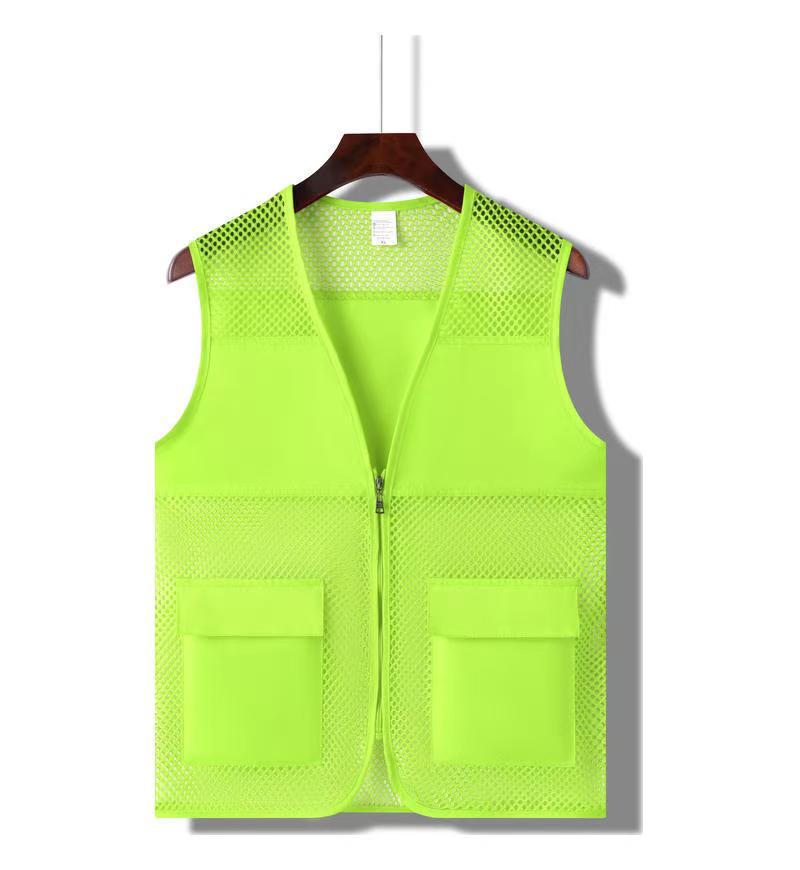 Gilet Estivo in Rete Personalizzato con Tasche - Camicia Traspirante per Attività di Volontariato