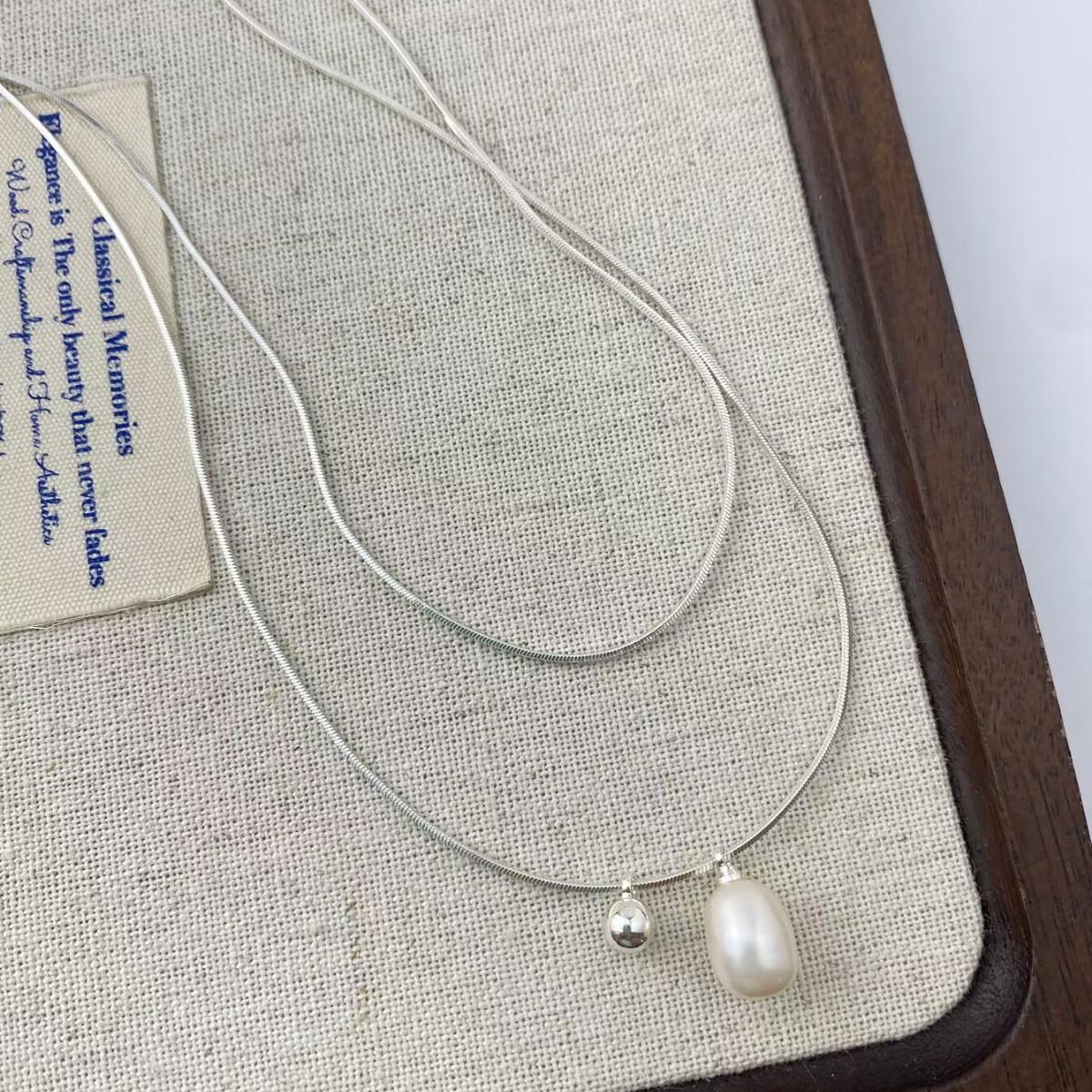 Minimalist Double-Layer Freshwater Pearl Necklace