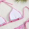 2025 New Multi-Color Print Backless Lace-Up Sexy Split Bikini Swimsuit for Women