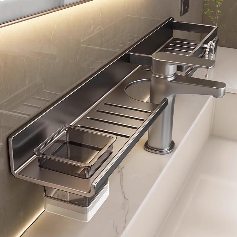 Youqin No-Drill Space Aluminum Bathroom Shelf