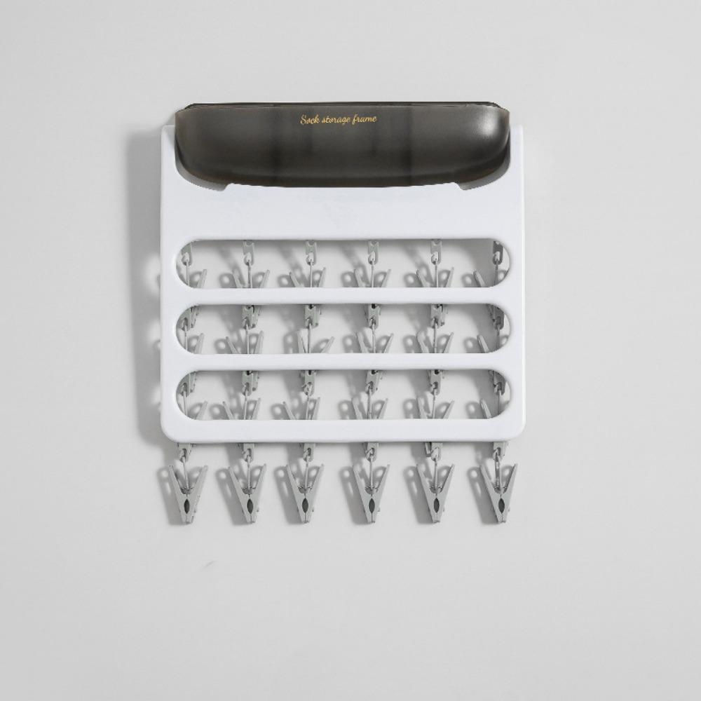 Windproof 24 Clips Clothes Hanger Plastic Cloth Drying Rack Underwear Drying Rack for Home