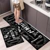 Kitchen Floor Mat Non Slip Rug for Dining Area and Kitchen Use 40x60CM Durable Kitchen Mat with Cutlery Print Design Soft Surface