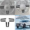 3PCS  Piano Black Steering Wheel Cover Trim For Ford Mustang  2005 2006 2007 2008 2009 Car Accessories Interior Mouldings