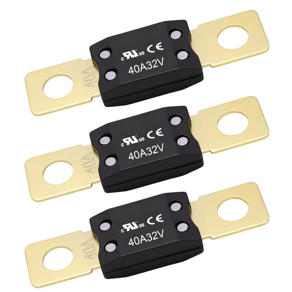50A MEGA/AMG Fuse, UL Certification, High Current Bolt Mount Automotive 50 Amp for Cars, Trailers, Trucks, Buses, Caravans, Boats