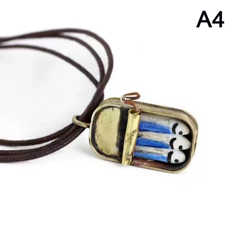 Canned Sardines Adjustable Ring/Necklace Fun Ring Alloy Of Sardines Ring Gift Quirky Ring Necklace Ornament,Tin Of Sardines