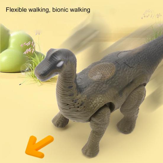 

1 комплект, устойчивый к падению электрический игрушечный динозавр, люминесцентная милая модель со светом и звуком