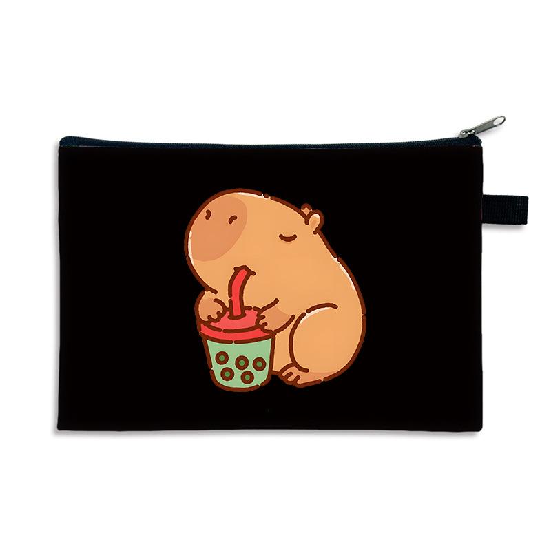 Printed Fashion Primary School Students Pencil Bag Creative Cartoon Pattern Zipper Stationery Pencil Bag Change Bag