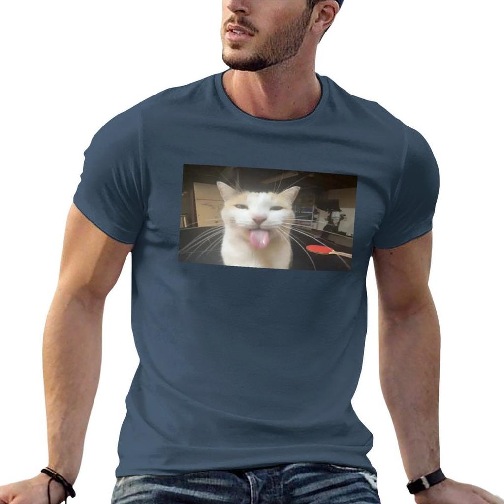 Silly Cat Bleh Tshirt Gym Wear Breathable Short Sleeve Tee